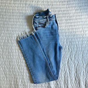 MOTHER Mid Rise Dazzler Ankle Fray Denim
Jeans Crop High Rise Waist Size 28